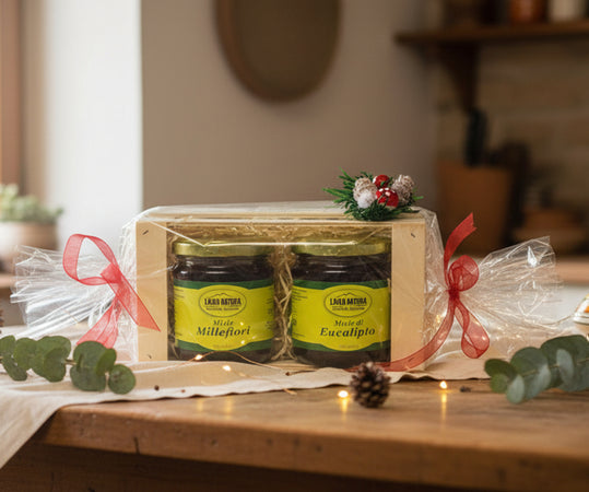 Box-Regalo-In-Legno,-Idea-Regalo,-Prodotti-Artigianali-E-Regionali-Campani,-Miele-Artigianale,-Confetture,-Sott’oli,-Caramelle-Al-Miele-Laian-Natura