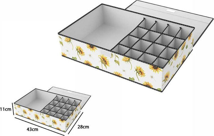 Box Scatola Salvaspazio 16 Griglie Tasche Vani Porta Oggetti Organizer 43x28x11 Casa e cucina/Organizzazione interni/Organizzazione guardaroba/Organizer per cassetti Trade Shop italia - Napoli, Commerciovirtuoso.it