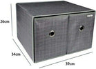 Box Scatola Salvaspazio Contenitore 2 Cassetti Organizer 39 X 34 X 26 Cm Casa, arredamento e bricolage > Soluzioni salvaspazio > Scatole per Biancheria Trade Shop italia - Napoli, Commerciovirtuoso.it
