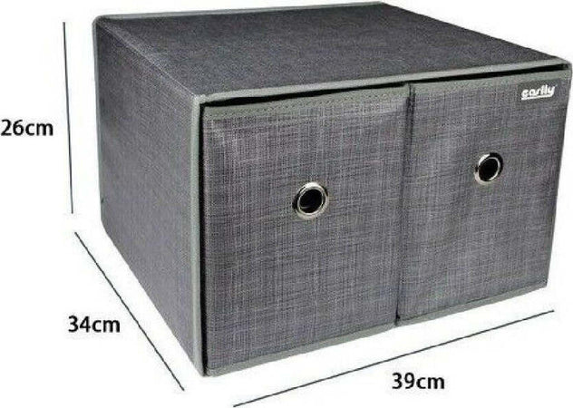 Box-Scatola-Salvaspazio-Contenitore-2-Cassetti-Organizer-39-X-34-X-26-Cm-69727