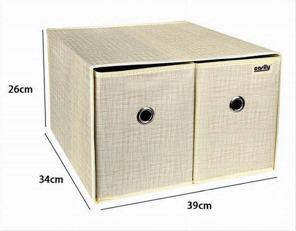 Box-Scatola-Salvaspazio-Contenitore-2-Cassetti-Organizer-39-X-34-X-26-Cm-69727