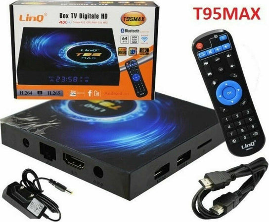 Box Tv Digitale Hd Android 10.0 T95max Ridotte Dimensioni Full Hd Wifi Usb Telecomando Elettronica/Home Cinema TV e video/Dispositivi per lo Streaming/Client Streaming Trade Shop italia - Napoli, Commerciovirtuoso.it