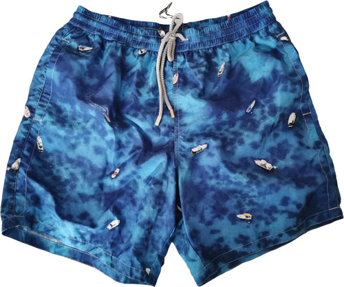 Boxer mare Uomo Zeybra Portofino 1962 - fantasia mare/barche  - colore blu multicolore