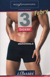 Boxer ROSSOPORPORA Uomo in cotone con elastico interno art. FABRY. Rosso Porpora