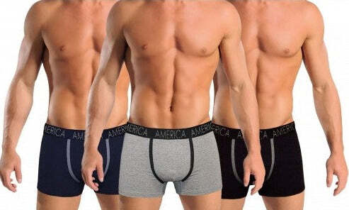 BOXER-UOMO-ARIS-COTONE-TINTA-UNITA-COLORI-ASSORTITI(BLU,NERO,GRIGIO)-6-PZ