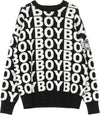 BOY-LONDON-Maglione-Uomo-Aver-Jumper-Black/white-da-uomo