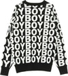 BOY-LONDON-Maglione-Uomo-Aver-Jumper-Black/white-da-uomo