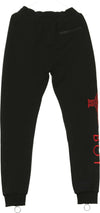 BOY-LONDON-Pantalone-Tuta-Felpato-Uomo-Grosgrain-Jogger-Black/red-da-uomo