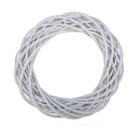 Ghirlanda dietro porta natalizio decorazione in legno bianca Ø 30 cm