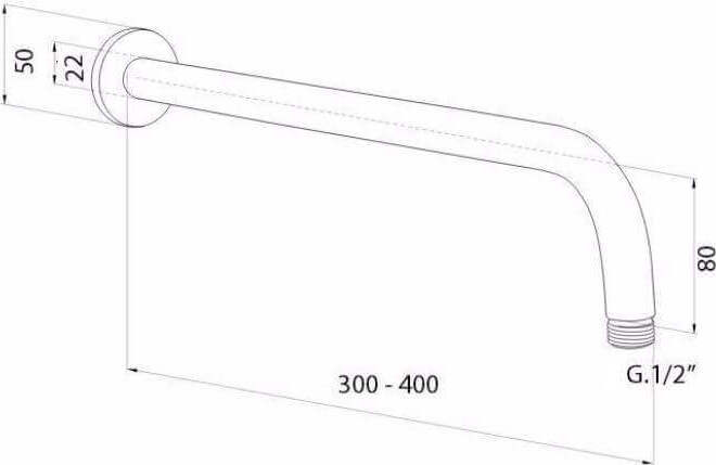 Braccetto per Soffione Cromato Design Moderno Braccio Doccia Curvo per Soffione Attacchi Standard Da 1/2 Pollice Made in Italy Casa e cucina/Bagno/Accessori per il bagno/Telefoni doccia Shopbagno.it - Roma, Commerciovirtuoso.it