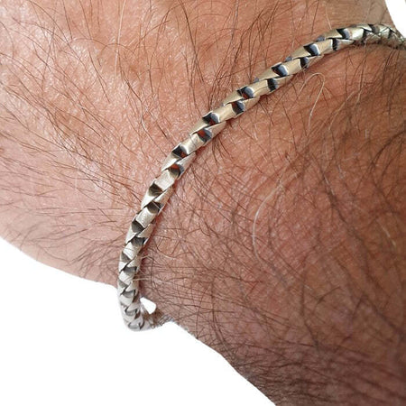 Bracciale a catena ritorta in argento 925/1000