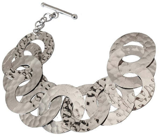 Bracciale a dischi tondi in argento