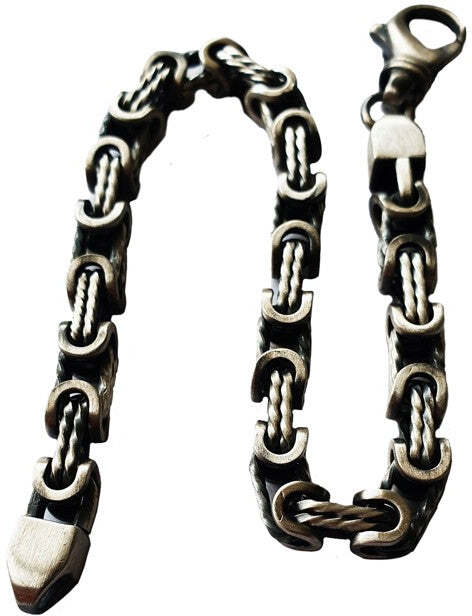 Bracciale a filo misto quadro intrecciato