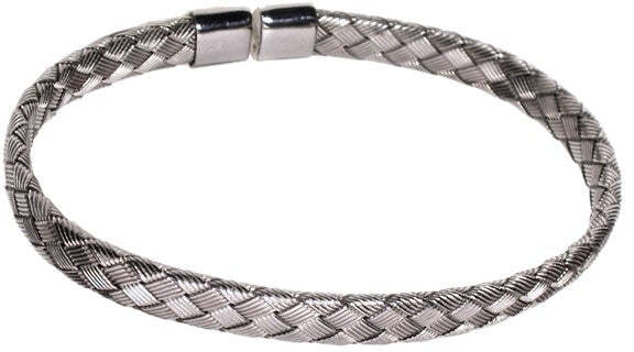 Bracciale a lamine tessute in argento