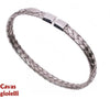 Bracciale a lamine tessute in argento