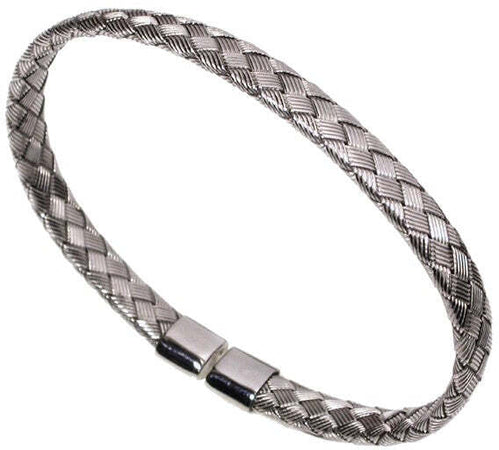 Bracciale a lamine tessute in argento