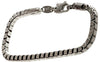 Bracciale a maglia box quadrato in argento