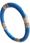 Bracciale a tubo bracciale bianco azzurro