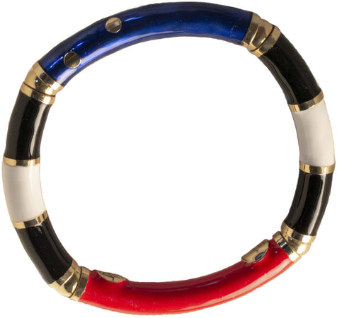 Bracciale a tubo in argento smaltato