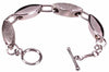 Bracciale argento con elementi ovali