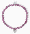 Bracciale Bambina Mabina 533684 Con Ciondolo Cuore E Rosa