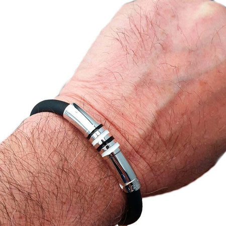 Bracciale Bianconero, bracciale argento smaltato
