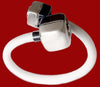Bracciale caucciù bianco con finali in argento