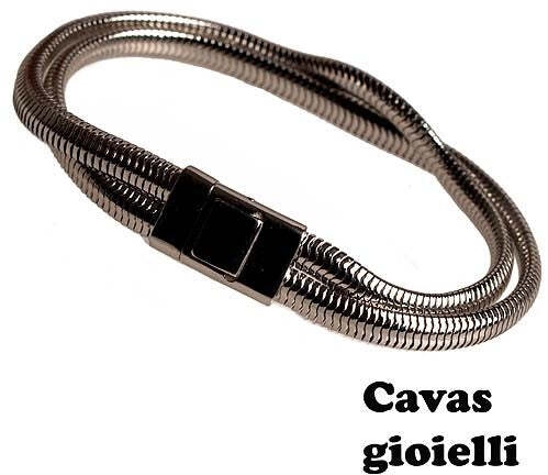 Bracciale con catene a coda di topo