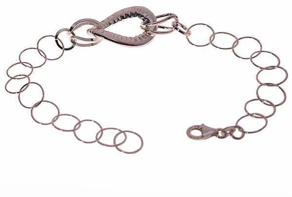 Bracciale con centrale ovale, tutto in argento