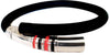 Bracciale cuore rossonero, bracciale argento e caucciù