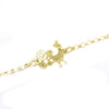 Bracciale donna con pavoncella sarda centrale in argento dorato