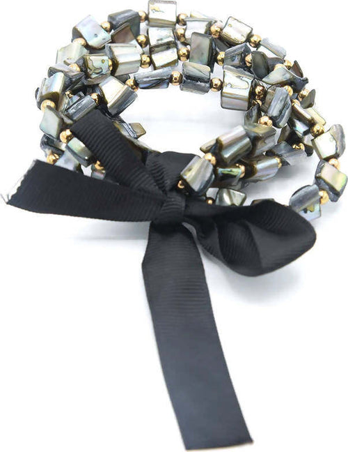 Bracciale Da Donna Con Pietre Bracciale Fashion in Resina Colorata Multifilo Elasticizzato Bracciale Nickel Free Con Fiocco in Raso Moda/Donna/Gioielli/Bracciali Leclaf - Napoli, Commerciovirtuoso.it