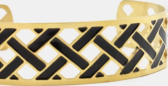 Bracciale Da Donna Rigido Braided Snake Con Trama Oro E Nero Moda/Donna/Gioielli/Bracciali Leclaf - Napoli, Commerciovirtuoso.it
