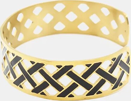 Bracciale Da Donna Rigido Braided Snake Con Trama Oro E Nero Moda/Donna/Gioielli/Bracciali Leclaf - Napoli, Commerciovirtuoso.it