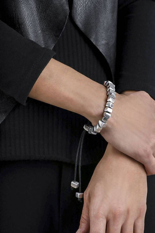 Bracciale donna 1 Giro Piccoli Cubi - 100% in alluminio riciclato