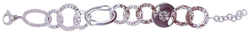 Bracciale donna a Maglie Large Lorenzo Ungari Gioielli Art. Br 57 placcato Oro Bianco braccialetto donna a maglie grandi
