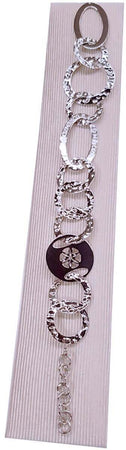 Bracciale donna a Maglie Large Lorenzo Ungari Gioielli Art. Br 57 placcato Oro Bianco braccialetto donna a maglie grandi
