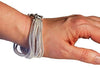 Bracciale donna argento a palline multifilo