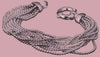 Bracciale donna argento a palline multifilo