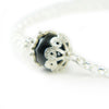Bracciale artigianato sardo portafortuna Su coccu sfera onice e argento 925 Gioiello Sardegna