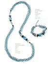 Bracciale Donna Azzurro Bijou in Vetro Di Murano Braccialetto Azzurro Cristallo Artigianale Made in Italy