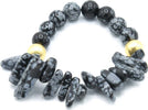 Bracciale Donna Con Pietre Bracciale Fashion Nero in Resina E Zamak Bracciale Elasticizzato Con Pietre Irregolari Effetto Marmo Nickel Free Moda/Donna/Gioielli/Bracciali Leclaf - Napoli, Commerciovirtuoso.it
