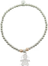 Bracciale Elastico in Argento 925 con Pendente Bimba e Zirconi - I Giampini