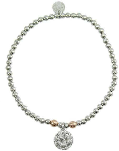 I Giampini bracciale elastico in argento con pendente Emoticon Smile
