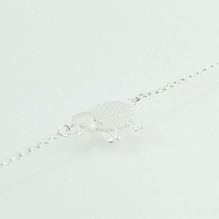 Bracciale in argento con centrale pecorella filigranata