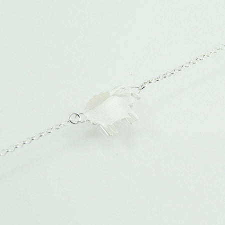 Bracciale in argento con centrale pecorella filigranata