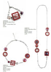 Bracciale Donna in Vetro Di Murano Rosso Bijou Fashion Artigianale Made in Italy Bracciale Chiusura Gancetto 19,5 Cm Con Perle Realizzate a Mano