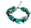 Bracciale Donna in Vetro Verde Di Murano Braccialetto Bijou Made in Italy Artigianale Bracciale Fashion