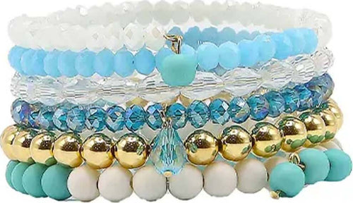 Bracciale Donna Multilifilo Azzurro E Oro Con Perle Mya Accessories Bracciale Fashion Perle in Vetro Moda/Donna/Gioielli/Bracciali You Store - Messina, Commerciovirtuoso.it