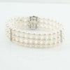 Bracciale Donna Perle Akoya 5,5/6 in Oro Bianco E Diamanti Coscia